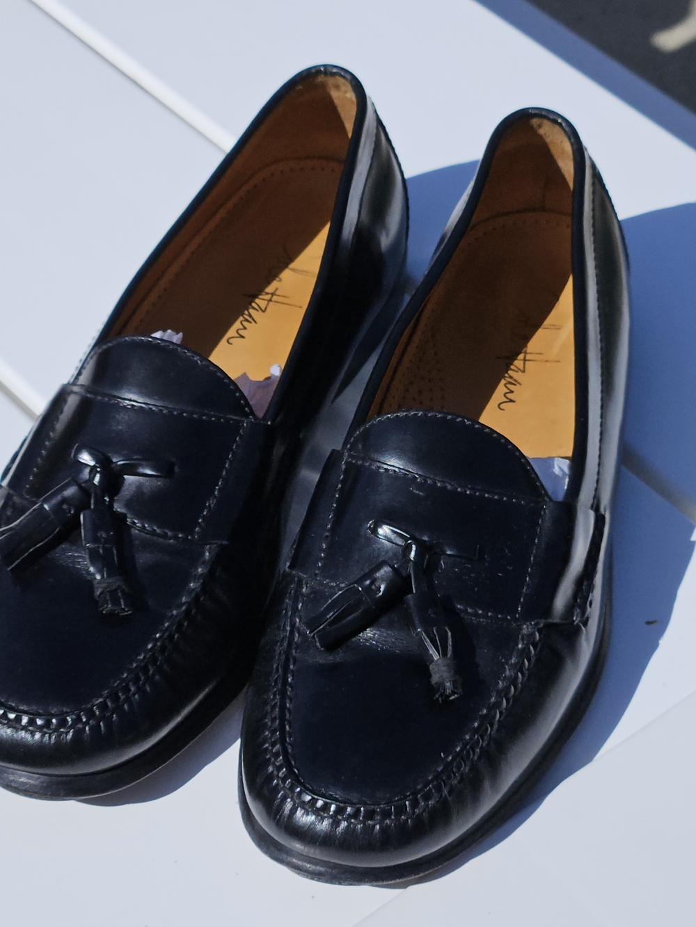 Cole Haan Black Leather Tassel Loafers (SZ 11 D)